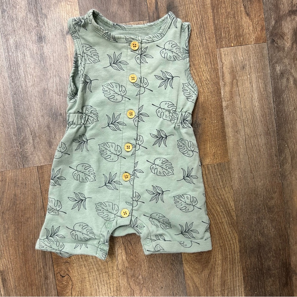 Mini Bear, Monstera and Leaf inspired Romper